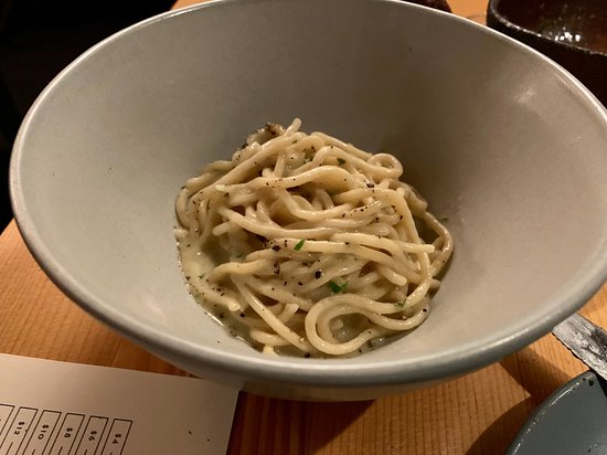 Emmer & Rye signature dishes Cacio e Pepe
Corn Johnny Cake
Dry Aged Beef Tartare